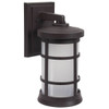 Liteco Highland Large Wall Fixture With Photocell And Motion Sensor, Bronze