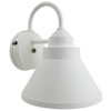 Liteco Decorative Wall Fixture With Photocell And Motion Sensor, 40w, White