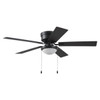 Precision Belanova 52 In. 5-Blade LED Ceiling Fan With Light Kit, Matte Black
