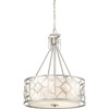 Designers Fountain Brentwood 20 In. 3-Light Pendant Fixture (Satin Platinum)