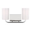 Generation Lighting Rhett 2-Light Chrome Vanity Light With Clear/White Shades