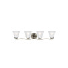 Generation Lighting Emmons 4-Light Brushed Nickel Vanity Light With Satin Etched
