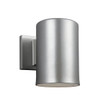 Generation Lighting Outdoor Cylinders 1-Light Brushed Nickel Wall Lantern