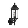 Generation Lighting Sevier 16.25" 1-Light Black Outdoor Wall Lantern Sconce