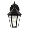 Generation Lighting Bakersville 11" 1-Light Black Wall Lantern With Clear Bevel