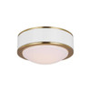 Generation Lighting Monroe 5" LED Burnished Brass Ceiling Light With Milk White