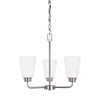 Generation Lighting Kerrville 3light Brushed Nickel Chandelier With Etched Glass