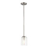 Generation Lighting Elmwood Park 1-Light Brushed Nickel Mini-Pendant With Satin