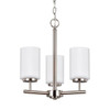 Generation Lighting Oslo 3light Brushed Nickel Chandelier With Opal Etched Glass