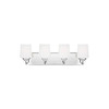 Generation Lighting Windom 4-Light Chrome Vanity Light With Alabaster Shades