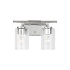 Generation Lighting Oslo 2-Light Chrome Vanity Light With Clear Seeded Shades