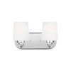 Generation Lighting Windom 2-Light Chrome Vanity Light With Alabaster Shades
