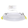 Halco Commercial Slim Downlight With Baffle Trim, Select Cct, 15 Watt, 6", White