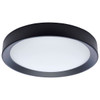 SATCO Selene 17" LED Fixture, Flush Mount, Dimmable, CCT Selectable, Black