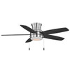 Seasons Quick Install Aberdeen 52" Brushed Nickel Indoor LED Ceiling Fan, Reversible Gray Wash Oak/Blackened Oak 5-Blade
