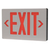 Halco LED Die-Cast Exit Sign, Red Letters, Single/Double Face, Brushed Aluminum