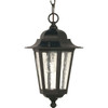 Satco Nuvo Cornerstone 7 X 12.63 In. 1-Light Outdoor Lantern (Seeded) (Textured Black)