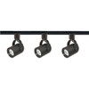 Satco Nuvo Black Three-Light Mr16 Line Voltage Round Back Track Kit