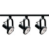 Satco Nuvo Black Three-Light Par30 Gimbal Ring Track Kit