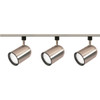 Satco Nuvo Brushed Nickel Three-Light R30 Bullet Cylinder Track Kit