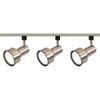 Satco Nuvo Brushed Nickel Three-Light R30 Step Cylinder Track Kit