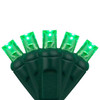 Wintergreen Lighting Softtwinkle 70 LED Christmas Lights, Green Wire, Green