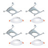 Cooper Lighting Halo 6" Regressed Canless Downlight With Mounting, Package Of 4
