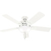 Hunter Fan 52" Pro'S Best Ceiling Fan With LED Light And Pull Chain, Fresh White