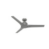 Hunter Fan 52" Gallegos Ceiling Fan, Damp Rated, Matte Silver