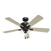 Hunter Fan 52" Crestfield Hunter Fanexpress Ceiling Fan With Led, Noble Bronze