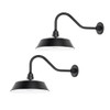 Gama Sonic Cottage LED Solar Barn Light, Warm White, Black, Package Of 2
