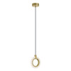 Afx Halo 8" LED Pendant, 27/30/35/40/50k, Light Antique Brass