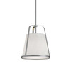 Afx Lizzette 10" One-Light Medium Base Pendant, Satin Nickel
