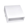 J&h LED 5.5" 1-Light Square Wall Sconce, Adjustable Cct, 12 Watt, White