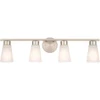 Kichler Vanity Light With Satin Etched Glass Shades And Brushed Nickel Finish