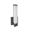 J&h LED 5.5" 1-Light Square Wall Lantern Sconce, Up/Down, Matte Black