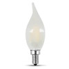 FEIT Electric Ba10 3.3 Watt Filament Flame Led, E12, 5000k, White, Package Of 12