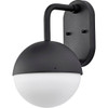 SATCO Atmosphere 8" LED Medium Wall Lantern With White Opal Glass, Matte Black