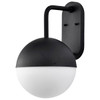 SATCO Atmosphere 10" LED Large Wall Lantern With White Opal Glass, Matte Black