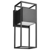 SATCO Supreme 17" LED Large Wall Lantern With Frosted Glass, Matte Black