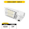 Halco Sektor LED G2 Area Light, 15000-22000 Lumens, 3k/4k/5k, White