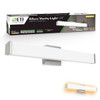 ETI Allure 24" 1-Light LED Vanity Fixture, Night Light, Brushed Nickel