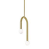 Afx Colette 12" LED Pendant Light Antique Brass 120-277v 27/30/35/40/50k