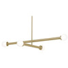 Afx Lane 36" LED Pendant Light Antique Brass 120-277v 27/30/35/40/50k