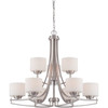 Designers Fountain Axel 9-Light Hanging Indoor Chandelier (Glass)