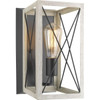 Progress Lighting Briarwood 7 In. 1-Light Incandescent Wall Sconce (Graphite)