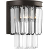 Progress Lighting Glimmer 8 In. 2-Light Incandescent Wall Sconce (Antique Bronze)