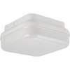 22 Watt Led Square Vapor-Tight Ceiling Fixture W/ White Lens (White)