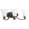 Progress Lighting Joy 22 In. 3-Light Incandescent Bath Vanity Fixture (Bronze)