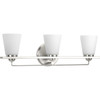 Progress Lighting Flight 26 In. 3-Light Incandescent Bath Vanity Fixture (Brushed Nickel)